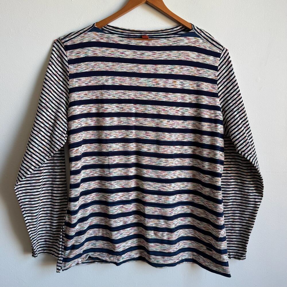 MISSONI Men's Multi-Color Striped Cotton Long-sleeve T-Shirt